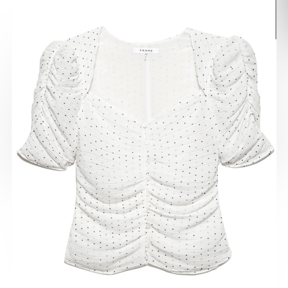 FRAME
GATHERED BUTTON FRONT TOP | Small - Picture 2 of 8